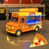 Children's Pull-Back Alloy Toy Bus with Ice Cream, Popsicle, Hamburger, & Kitchen Music