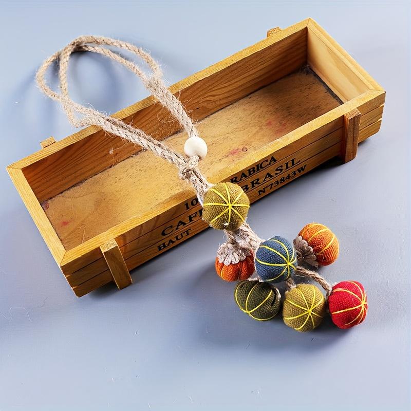 1/2PCS Pumpkin-String Curtain Decorative Tie Adjustable Curtain Rod Fabric Gather Storage Buckle for Home Window Treatment