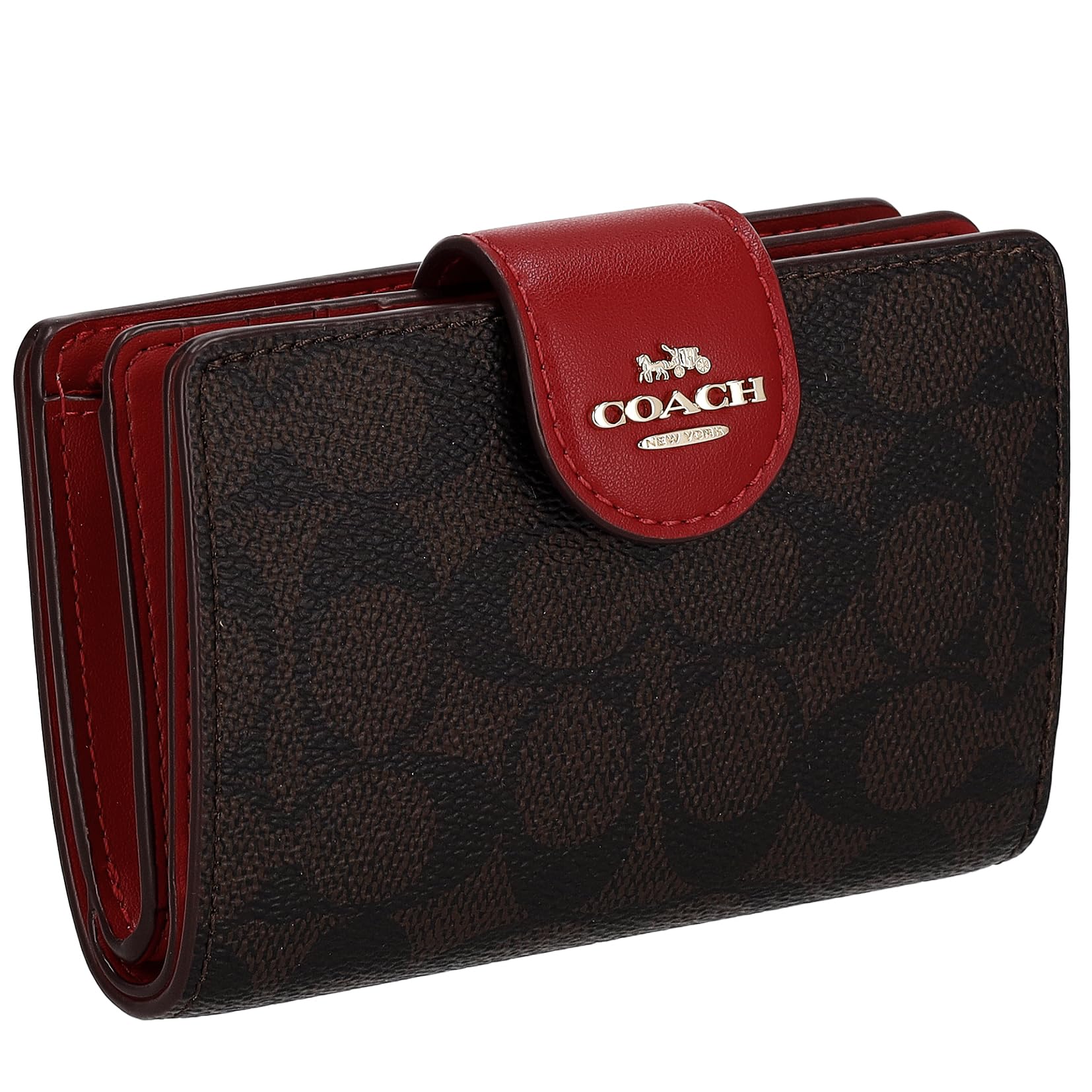 

Кошелек CW786 [Coach] Женский, складной, коричневый/красный [Б/у]