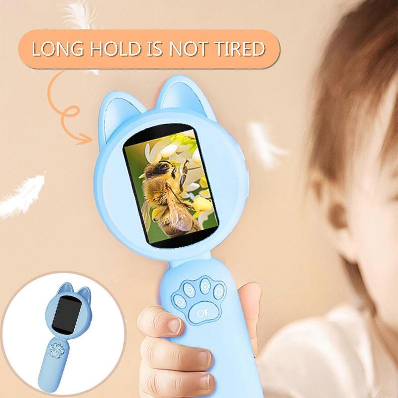 Adjustabl Magnification Digital Viewer Digital Scope Colorful Microscope Child Microscope for Exploring Everyday Object  Yellow
