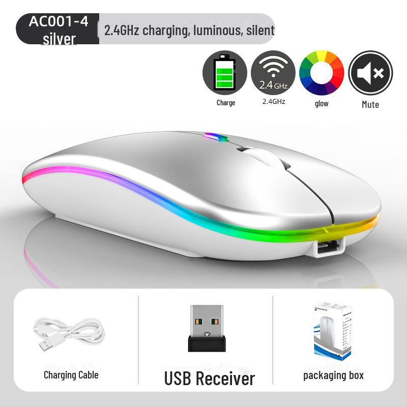 Ultra-Thin Portable Luminous Bluetooth Wireless Mouse