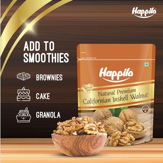 Happilo 100% Natural Californian Raw Walnuts Kernels 200 g