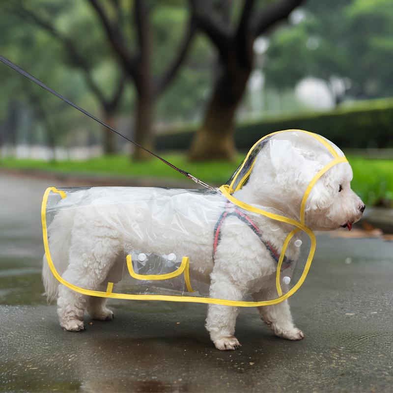 Puppy Raincoat Waterproof Pet Rain Jacket for Small Medium Dogs Cats Jumpsuit Chihuahua Teddy Hooded Pug Rain Poncho Rainwear