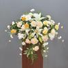 Luxury Business Podium Stand with Artificial Flower Decoration: Perfect for Speeches or Kindergarten Events