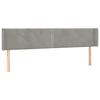 VidaXL Tête de lit avec oreilles Gris clair 203x16x78-88 cm Velours3118694