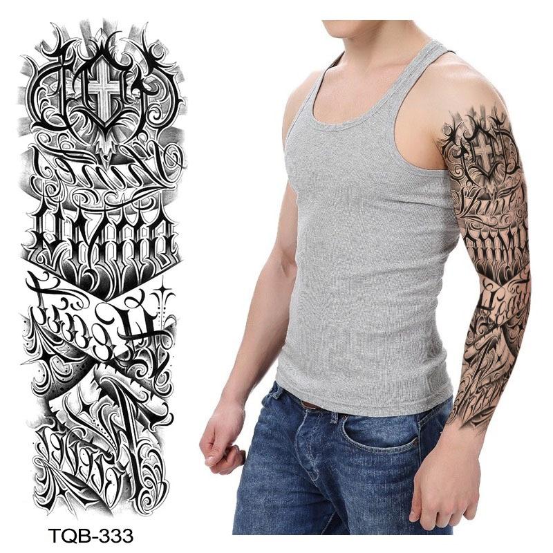 Emmy Full Arm Big Flower Arm Big Pattern Tattoo Sticker Set Water Transfer Disposable Tattoo