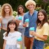 Double Layer Cereal To-Go Cup Leak-Proof Breakfast Container with Separate Compartments for Milk & Cereal Portable Cereal And Milk Cup
