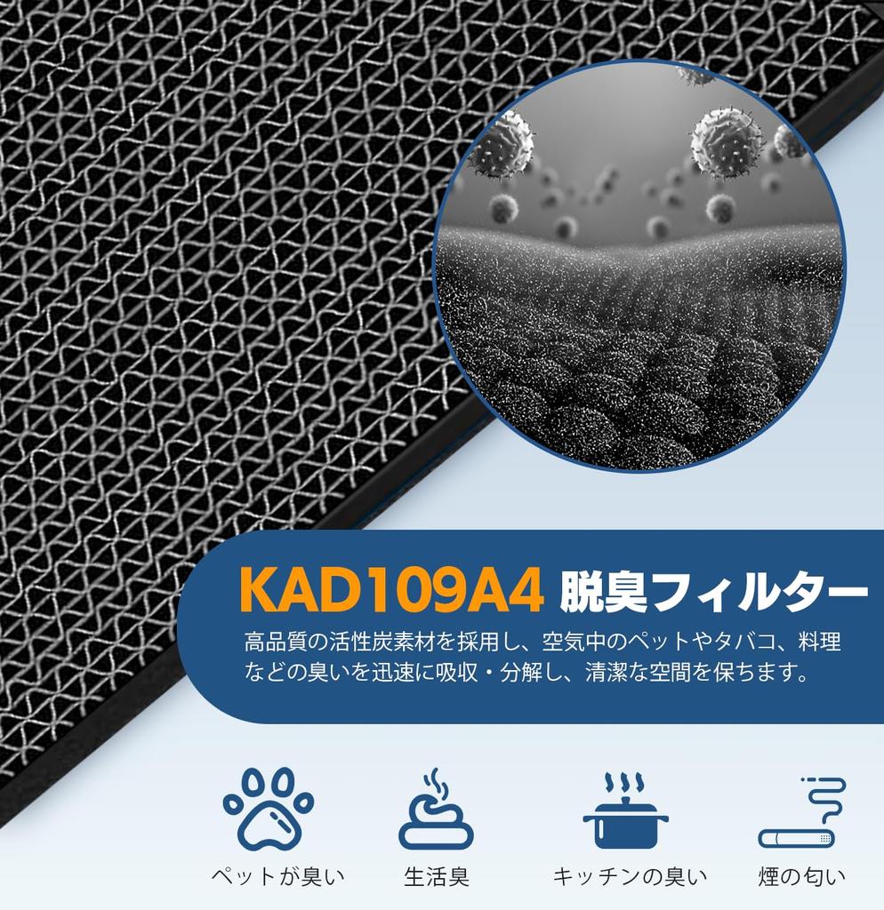 Filtr pro čističku vzduchu AKMAN Daikin KAFP097A4, prachový filtr KAD109A4, deodorizační filtr MC554A ACM55Z MCK55Z, náhradní díl pro čističku vzduchu MC55Z