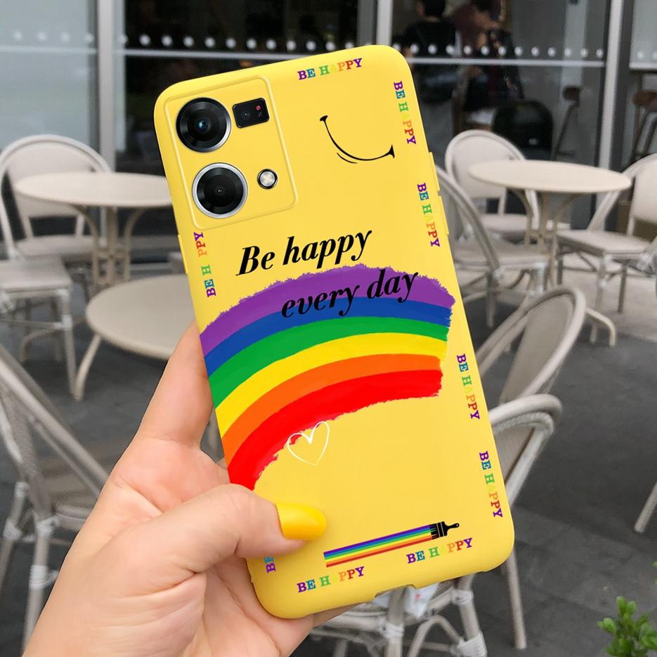 Für Oppo Reno7 4G Hülle CPH2363 Oppo F21 Pro 2022 Schöne Kunst Bemalte Abdeckung Weiche TPU Handyhülle Für Oppo Reno 7 F21 Pro Rückseite