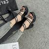 Sommer PVC Sandalen Plattform Frauen Blockabsatz Außerhalb Füße Schuhe Sommer Zurück Reißverschluss Hohe Qualität