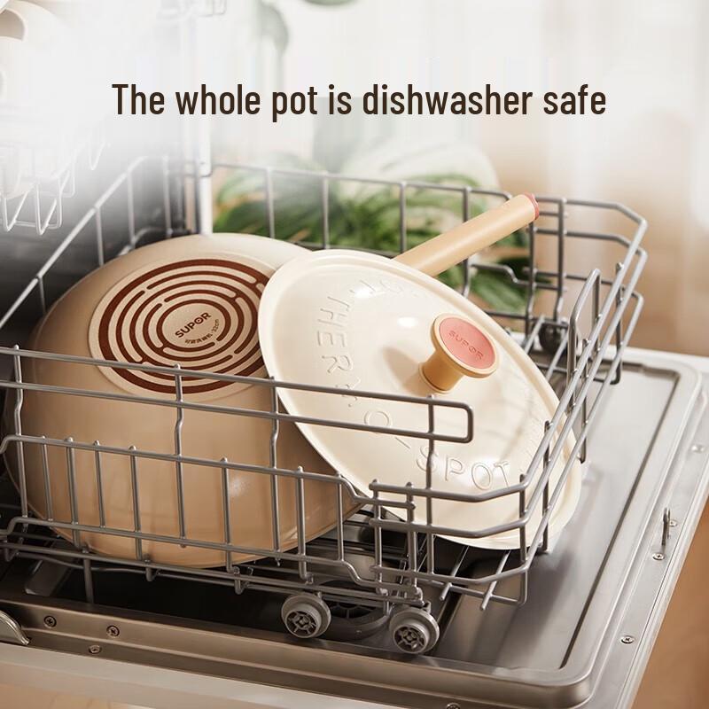 SUPOR Lightweight Non-Stick Frying Wok with Fire Red Dot