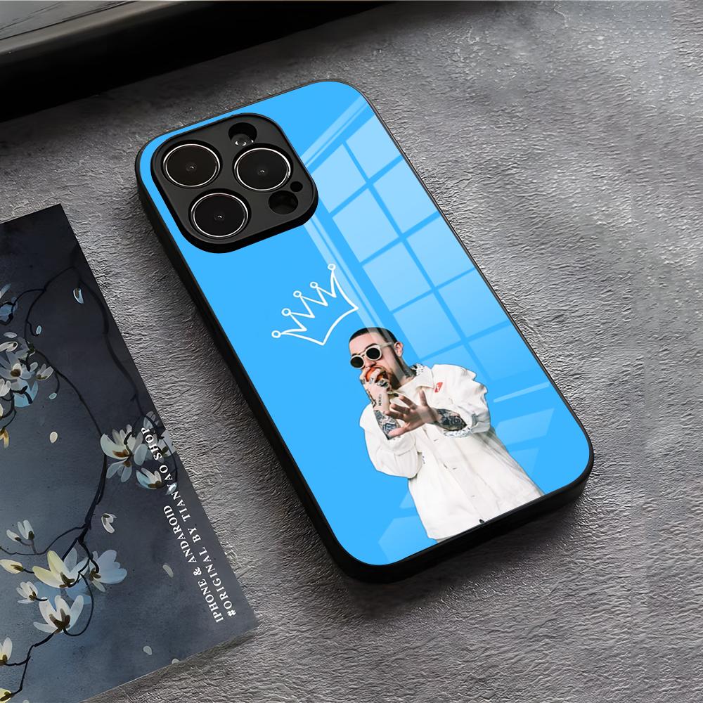 Singer M-Mac Circles Miller Phone Case For IPhone 17 Air 16 E Pro Max 15 14 13 Mini 12 Pro 11 Max Plus Black Glass Cover