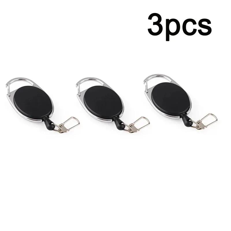 1-20 Stück Einziehbarer Ausweis-Cliprolle Zinklegierung ABS-Kunststoff ID-Lanyard Namensschild Karten-Ausweishalter Rollen Rückholband Schlüsselanhänger
