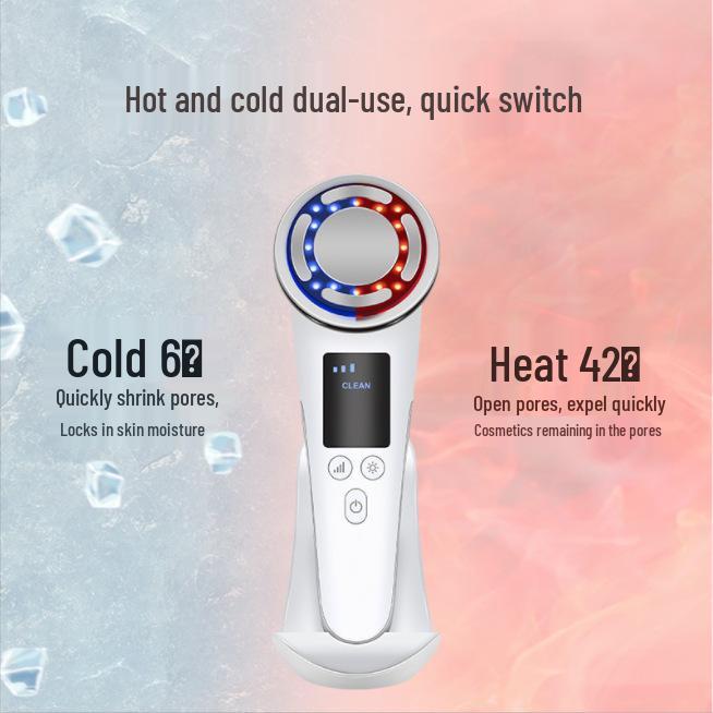 Home Microcurrent Ultrasonic Photon Facial Device with Hot & Cold Therapy
