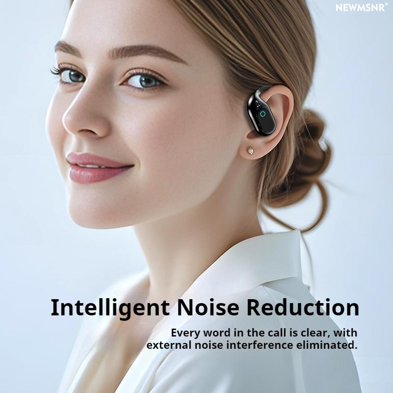 HD Touch Screen Clip-on Earphones Surround Sounds Wireless Bluetooth Headphones Noise Reduction Headset Sports Earbuds In HD Mic