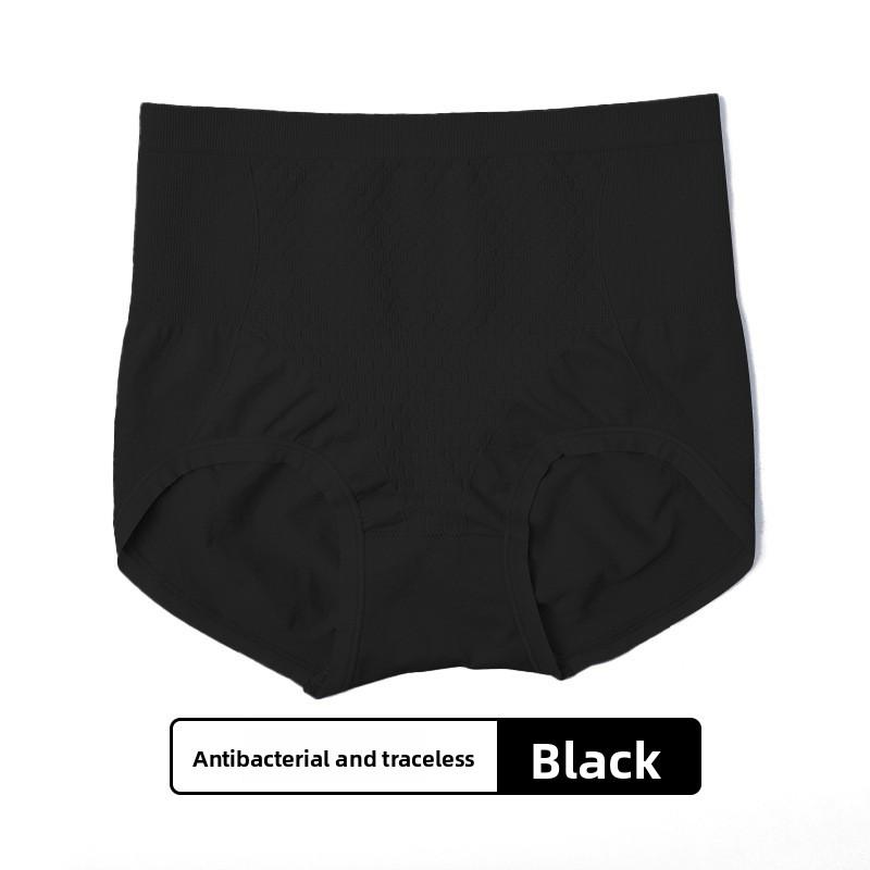 Nouveau Slip Triangle Taille Haute Nid d'Abeille Antibactérien à l'Entrejambe 7A pour Femmes Printemps et Automne