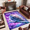 Birds Theme Crystal Velvet Floor Rug Personalized Custom Name Text Warm Carpet Home Decoration