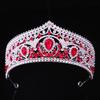 DIEZI Elegante Luxus Königin Prinzessin Rosa Kristall Diadem Für Frauen Mädchen Hochzeitsparty Barock Strass Krone Haar Schmuck
