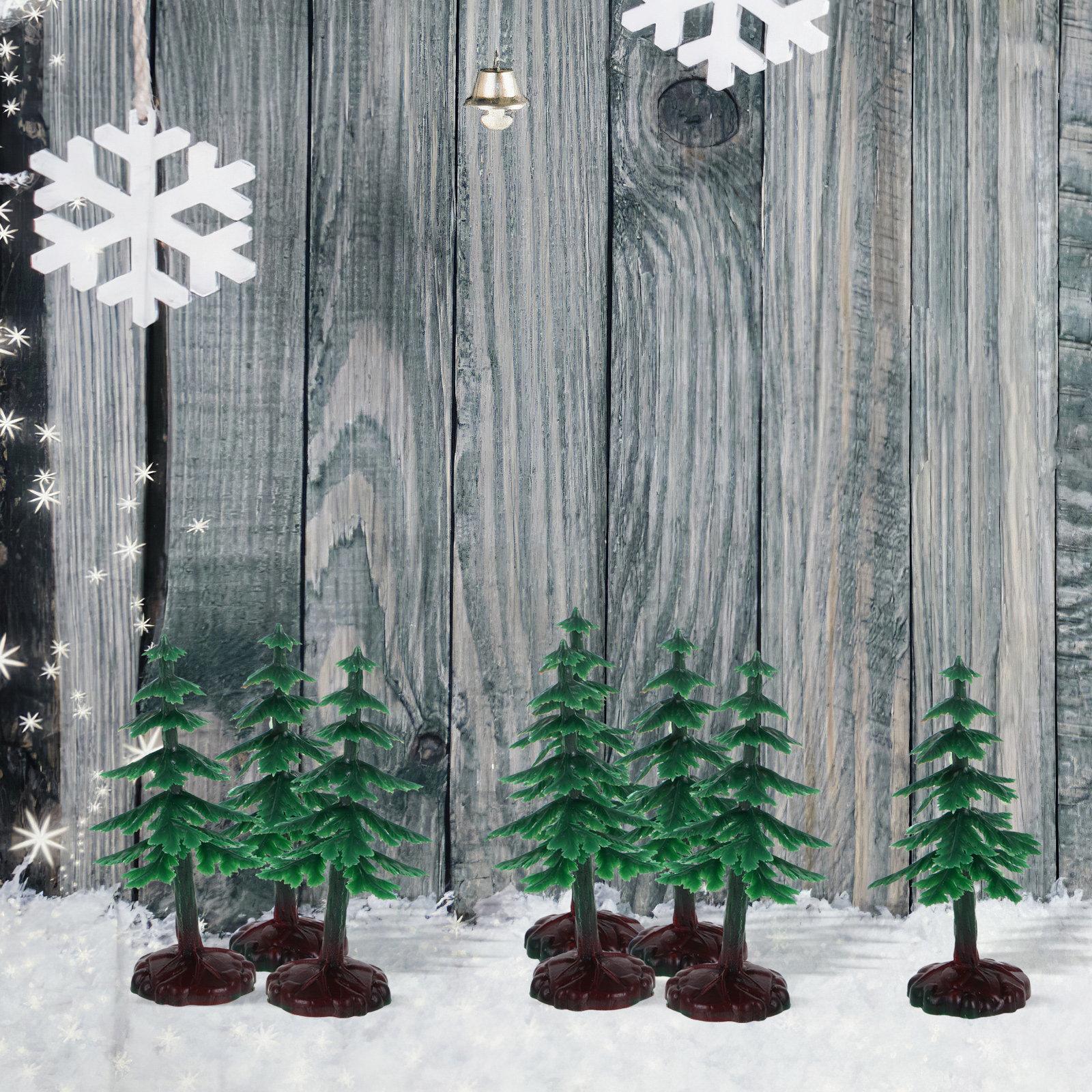 

20Pcs Mini Christmas Tree Decorations Artificial Pine Trees Tabletop Holiday Scenery Landscape Craft DIY Xmas Village other