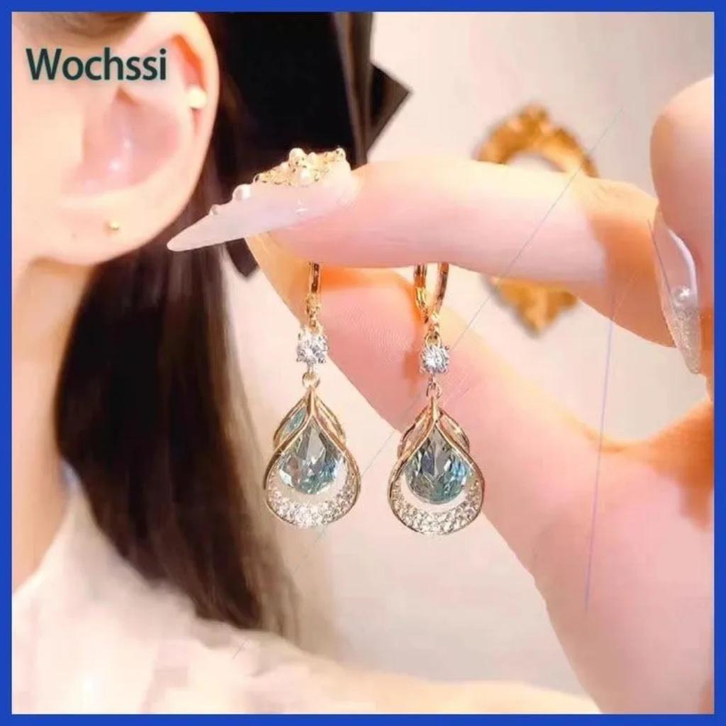 Needle Exquisite Small Micro-Inlaid Zircon Teardrop-Shaped Pearl Earrings For Women Fashionable Light Luxury Elegant Versatile Earrings