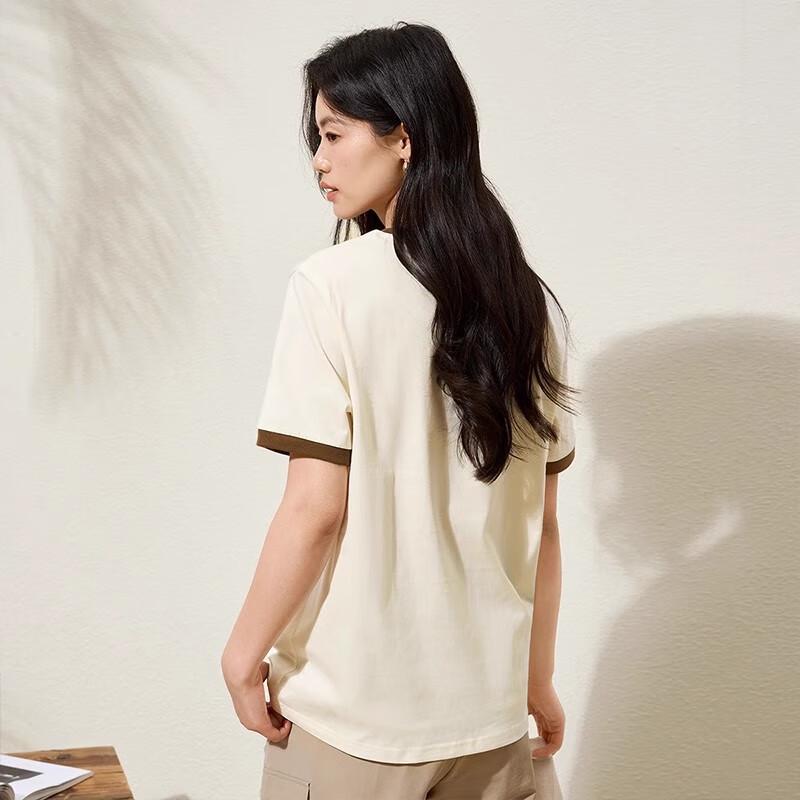 Mark Fairwhale Women's Color Block Round Neck Cotton T-shirt