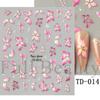 Nail Art Sticker, Embossed Three-Dimensional 5D Soft Glue, Ice-Penetrating Small Flower Ladybug Adhesive Nail Sticker
