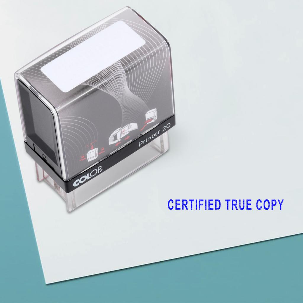 CERTIFIED TRUE COPY Self Inking Rubber Stamp Custom Colop Office Stationary P20 Mini