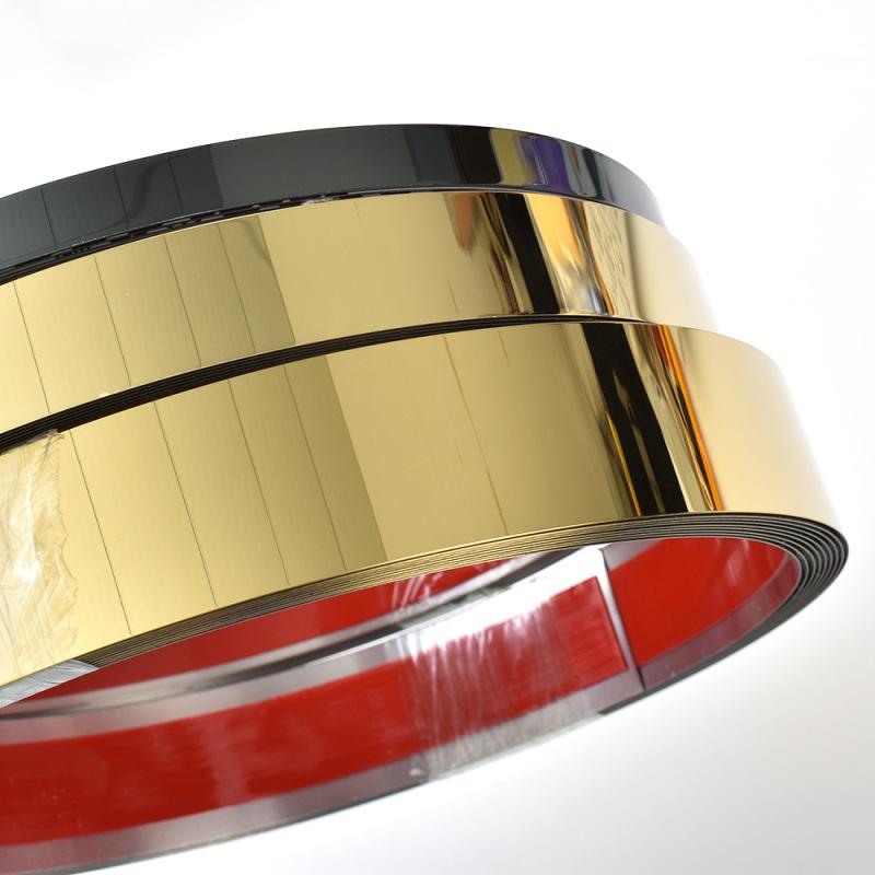 5m Spiegel Selbstklebend Flach Dekorativ Linien Streifen Edelstahl Gold Wandaufkleber Hintergrundwand Arbeitszimmer Deckenverkleidung Streifen