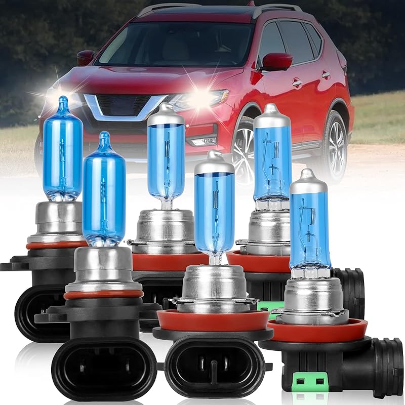 9005 H11 Halogen Headlight Bulbs For Toyota Prius 2010-2011 High Performance Halogen Car Headlight Bulb for Brighter Light, 9005 High Beam+H11 Low