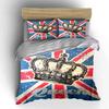 "Union Jack Crown Bedding Set" Bedding Duvet Cover Set Duvet Cover Pillowcases  (1 * Duvet Cover 2 * Pillowcases, Without Duvet Insert)