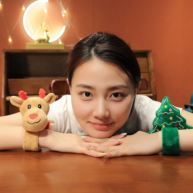 Christmas Snap Ring Elk Bracelet Children's Plush Toy Christmas Gift Christmas Tree Bracelet
