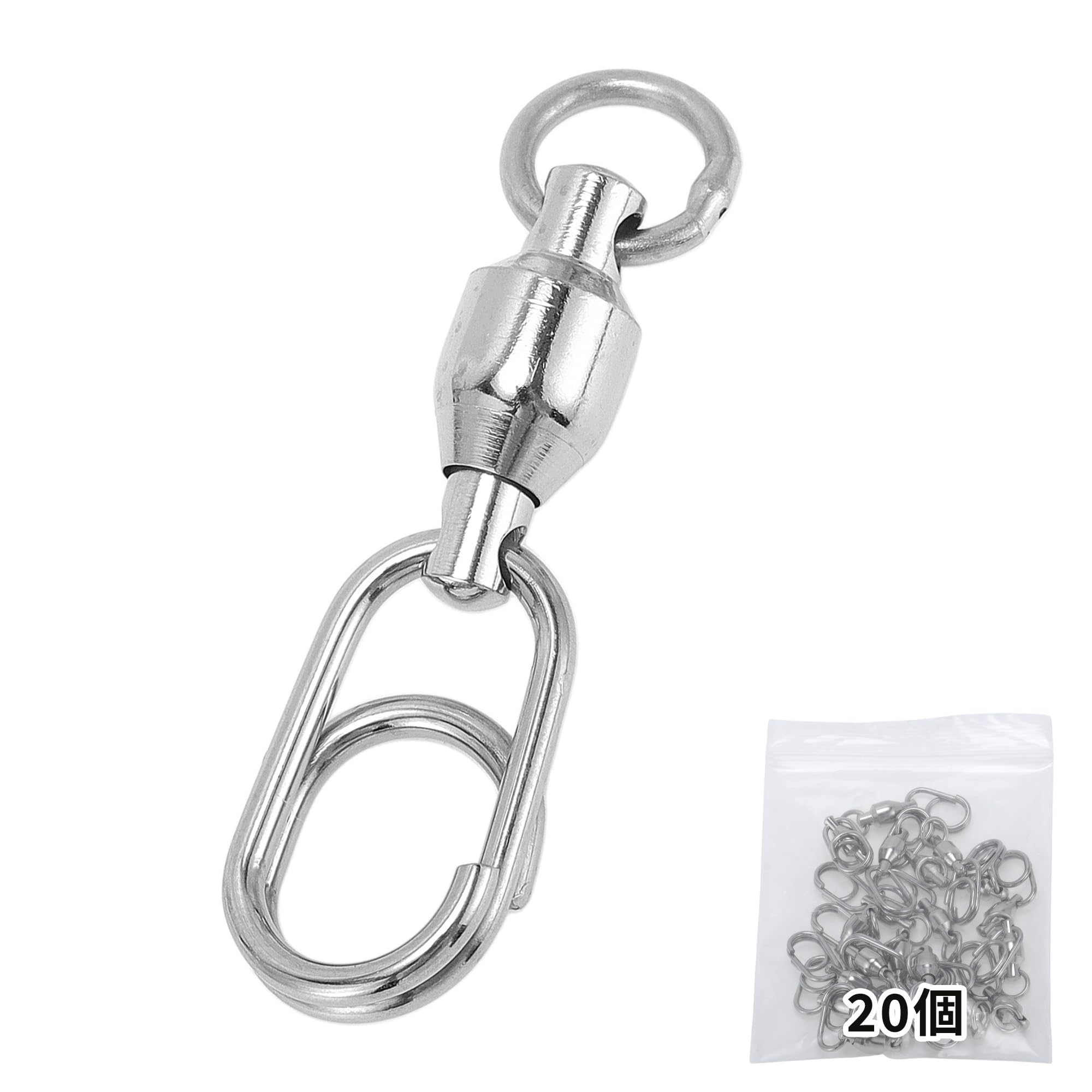 RENEWREVITAL Swivel Snap Fishing 2# 20 Pieces Sarkhan High Speed 2# | Length:24mm