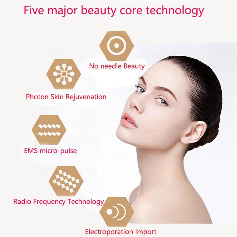 LED Photon Radio Frequency Face Skin Tightening Machine Anti-Wrinkle Ion Microcurrent Facial Massager Beauty Personal Care