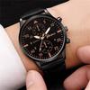 New Men Watch Luxury Bracelet Set Fashion Business Brown Leather Quartz Wrist Watches for Men Gift Set Relogio Masculino