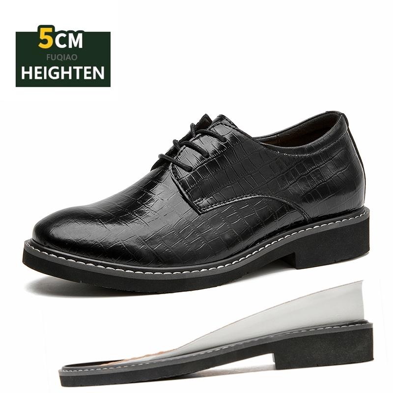 

5cm Invisible Elevator Shoes Men Soft Leather Formal Casual Dress Shoes Business Wedding Height Increasing Shoes Big Size 36-48 36