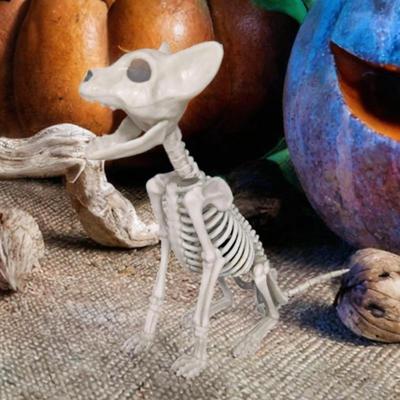 Kostra Kočky Halloweenská Dekorace Plastový Materiál Zvířecí Kost Rekvizita Vodotěsná pro Dekoraci Nádvoří