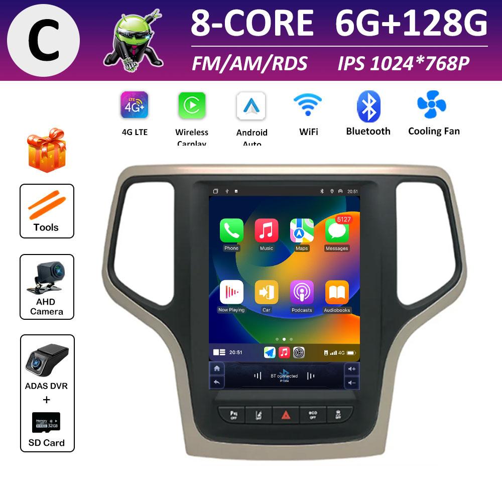 For Jeep Grand Cherokee 2014 2015 2016 2017 Wireless Carplay Android Smart System IPS Touch Screen GPS Navigation DSP Stereo BT