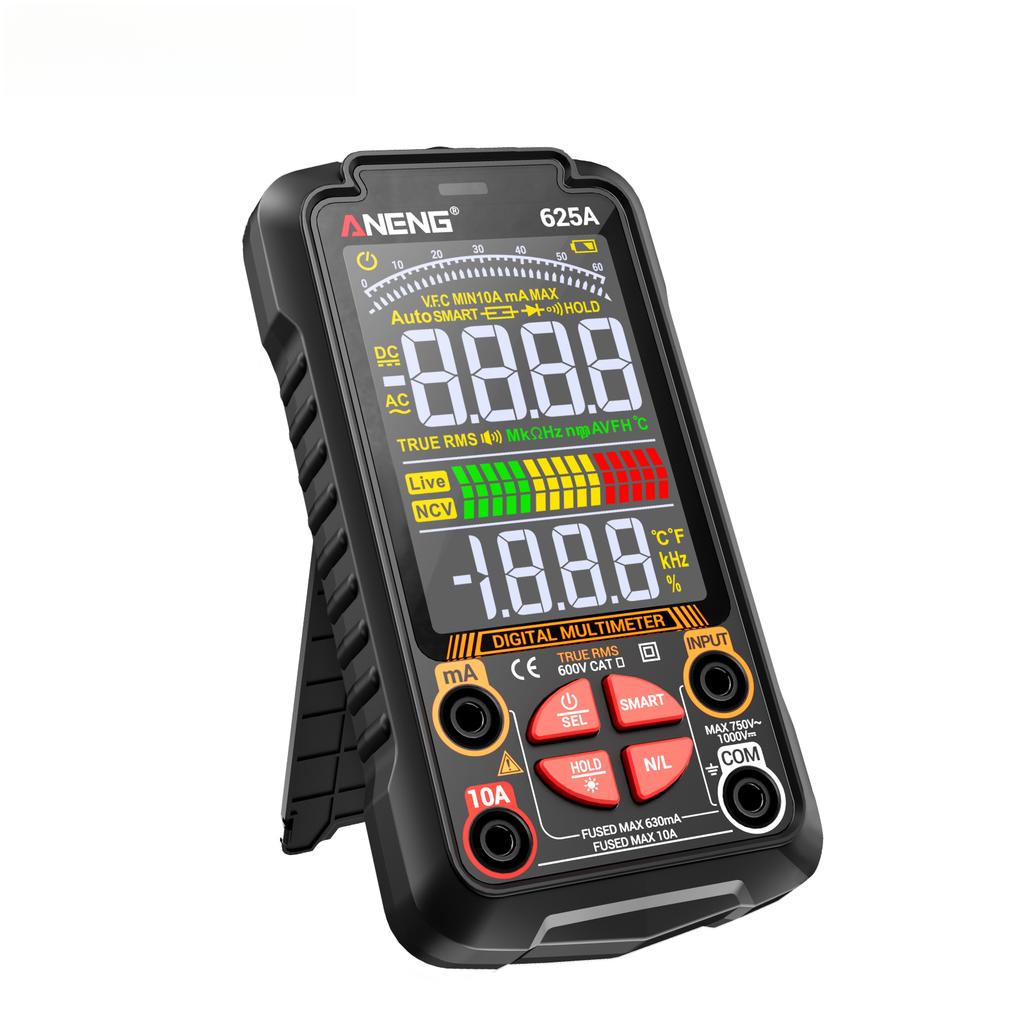 625A Intelligent Digital Multimeter 6000 Count Rechargeable Multifunctional Electrician Maintenance Measuring Tool with 1000mAh