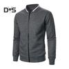 Herrenjacke Herbst Winter Einfarbig Waffelstruktur Sweatshirtjacke mit Taschen Reißverschlussleiste Lässige Oberbekleidung Sportliche Kleidung