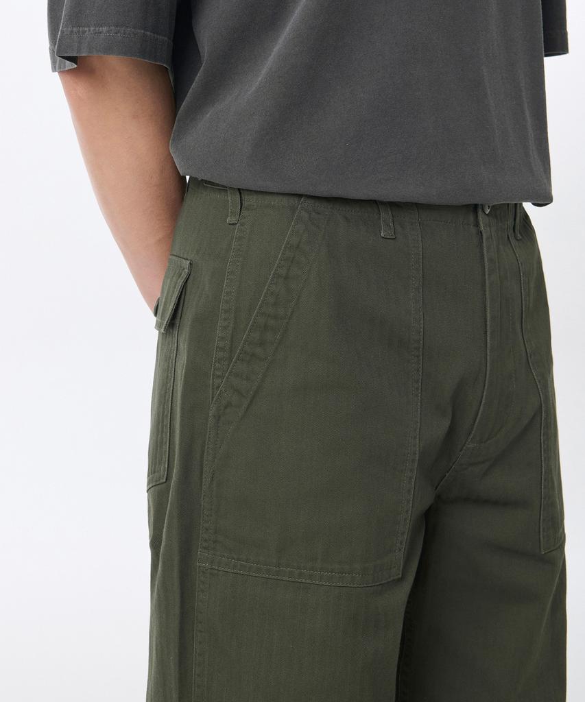MUSINSA STANDARD Cotton Herringbone Replica Fatigue Pants [Khaki]