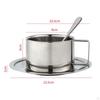 Coffee Cup And Spoon Set Stainless Steel Vietnamese Double Wall Portable Milk