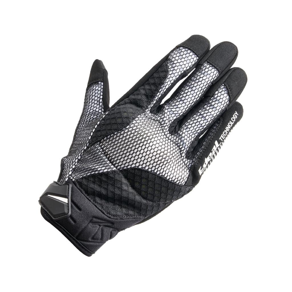 Yamashiro IDEAL Motorcycle Mesh Smartphone and Touchscreen XS Gloves, Breathable, Spring/Summer Protective, Compatible, ID-008 AIR, Black/White, Size,