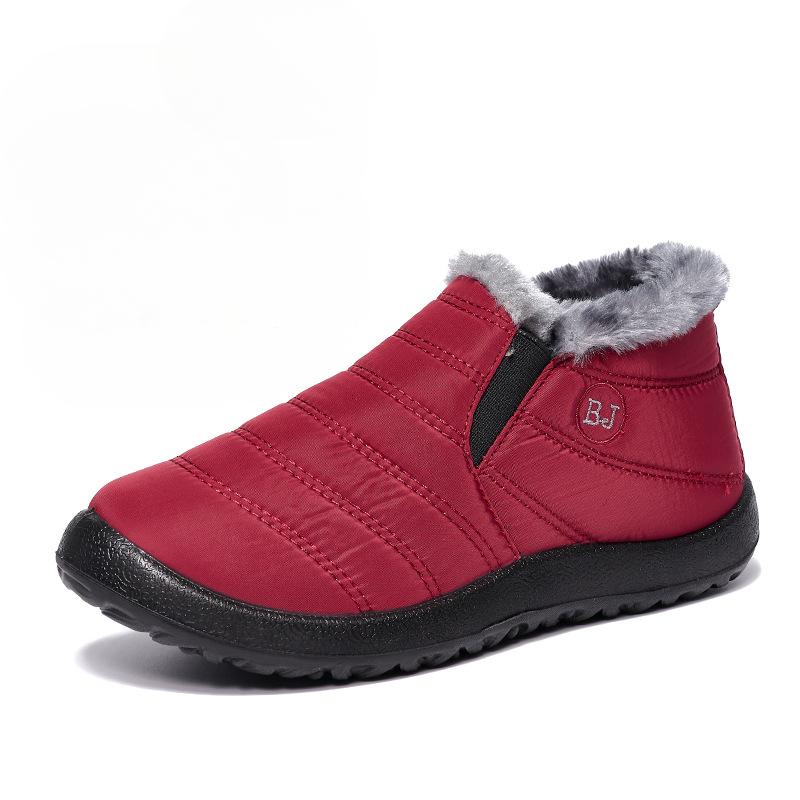 35-47 Plüsch Größe Frauen Männer Winter warme Schnee Stiefel wasserdicht Anti-Skip dicke Pelz gefüttert Schuhe