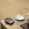 Ceramic Ginkgo Leaf Incense Insertion Tray, Creative Home Living Room Bedroom Decor, Indoor Sandalwood, Line Incense Burner, 1Pc