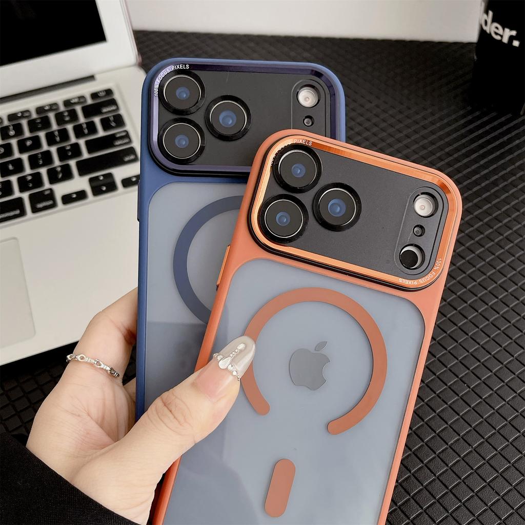 For iPhone 17 Pro Max Hybrid Case Compatible with MagSafe TPU + Acrylic Phone Shell Built-In AI Photo Button