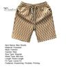 Men Summer Shorts Elastic Waist Adjustable Drawstrings Casual Shorts with Pockets Printing Wide Leg Beach Shorts Streetwear
