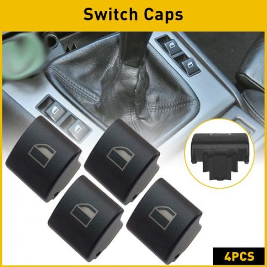 4X Window Switch Button Cap For BMW E46 323i 325i 330i 325xi 330xi X5 X3 E83 EXV