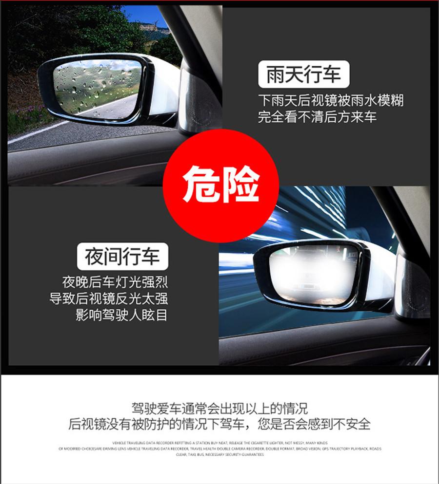 2x Auto Rückspiegel Schutzfolie Anti-Beschlag Nano-Beschichtung Regendicht 165*140mm