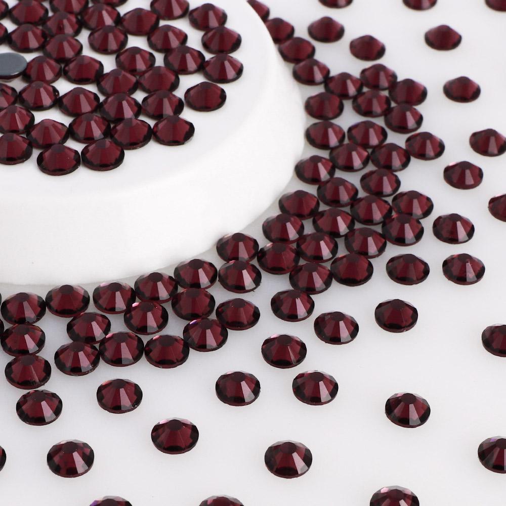 QIYI  Glass Flatback Round Rhinestones 2058 12 Facets Hotfix Bulk Rhinestone for  Shoes Garment  Nail Art Craft