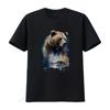 Bear T Shirt Grizzly for Men Forest Wildlife Nature Lover Forestcore Hiker Mountain Adventure Dad Vintage Washed